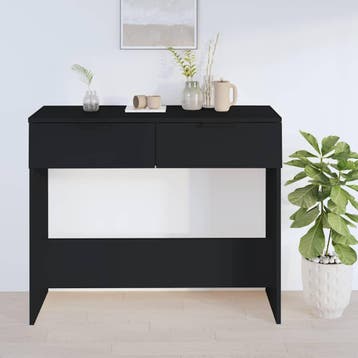 vidaXL Wandtafel 90x36x75 cm bewerkt hout zwart, Verzenden