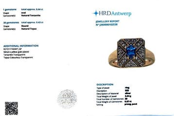 Sans prix de réserve - Bague Argent - 0.87ct. tw. Tanzanite, Nieuw