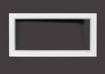 PVC raam vast b100xh50 cm Wit, Gevelraam of Ruit, Minder dan 80 cm, 80 tot 120 cm, Nieuw