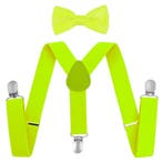 Fako Fashion - Kinder Bretels Met Vlinderstrik - 65cm - Fluo, Kinderen en Baby's, Kinderkleding | Overige, Verzenden, Nieuw