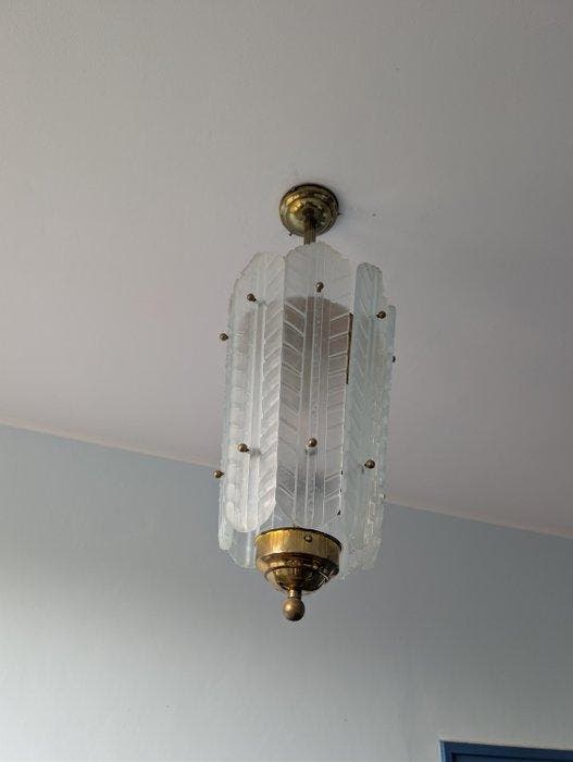 Lustre - Verre, Laiton, Antiek en Kunst, Curiosa en Brocante