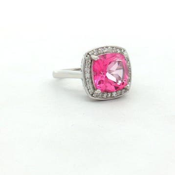 Zonder minimumprijs - Ring Zilver - 5.43ct. tw. Topaas -