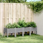 vidaXL Plantenbak met poten 160x40x42 cm polypropeen, Tuin en Terras, Bloempotten, Verzenden, Nieuw
