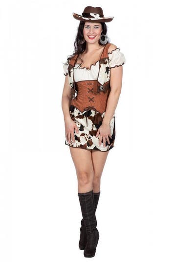 Cowgirl Jurk Dames Met Hesje, Verzenden, Nieuw