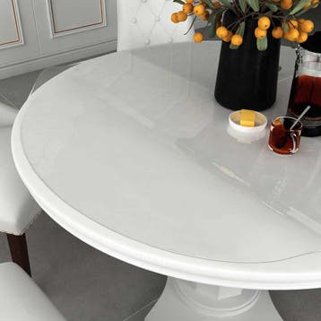 vidaXL Tafelbeschermer Ø90 cm 1,6 mm PVC transparant, Verzenden, Nieuw