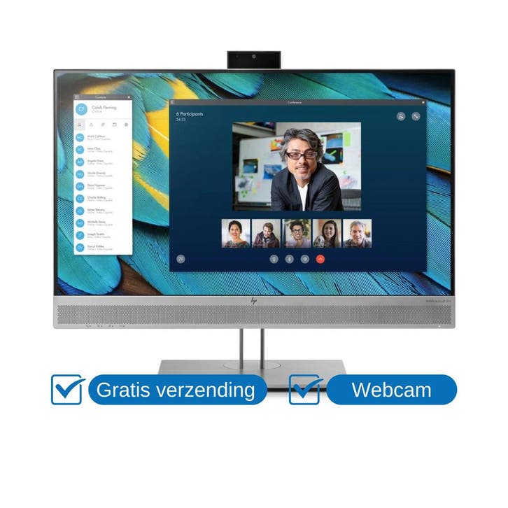 HP EliteDisplay E243m | Refurbished Monitor met Webcam, Informatique & Logiciels, Moniteurs, Enlèvement ou Envoi