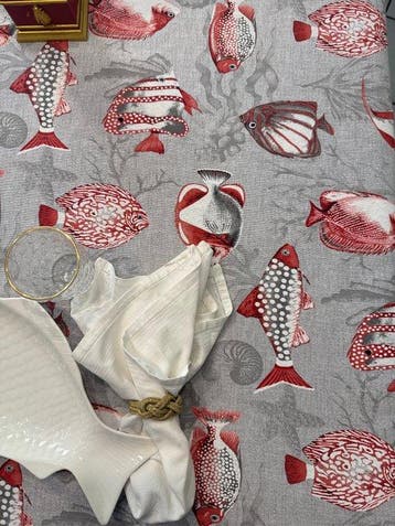 San Leucio top quality - nappe exclusive en canapone gris,