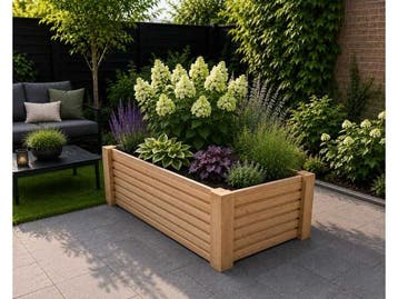 Veiling - 2x Douglas triple profiel bloembak - 50x50x40cm, Tuin en Terras, Nieuw