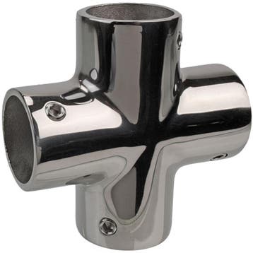 Railingbeslag 25mm 4-Weg Rvs, Ophalen of Verzenden