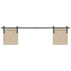 vidaXL Ophangset voor schuifdeur 200 cm koolstofstaal, Verzenden, Nieuw