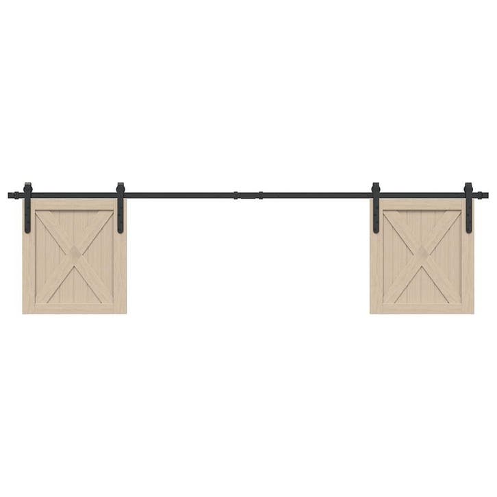 vidaXL Ophangset voor schuifdeur 200 cm koolstofstaal, Doe-het-zelf en Bouw, Hang- en Sluitwerk, Nieuw, Verzenden