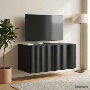 vidaXL Wandmontage TV-kast Zwart 59,5 x 41 x 30 cm Bewerkt, Verzenden, Nieuw