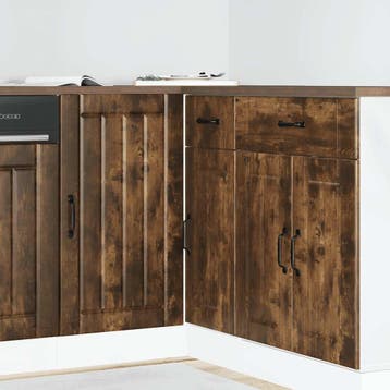 vidaXL Onderkast Lucca bewerkt hout gerookt eikenkleurig, Verzenden, Nieuw
