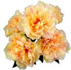 Pioen Boeket Grote Pioenen Peach Zijdenbloem 44 cm per stuk, Nieuw