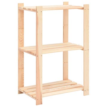 vidaXL Opbergrek 3-laags 60x38x90 cm massief grenenhout 150, Verzenden