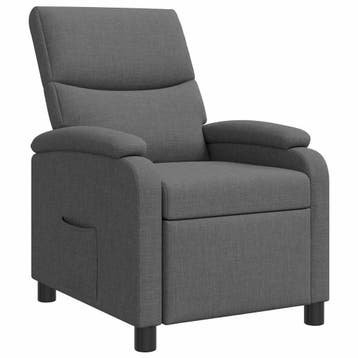 vidaXL Recliner Donkergrijs Stof, Huis en Inrichting, Verzenden, Nieuw