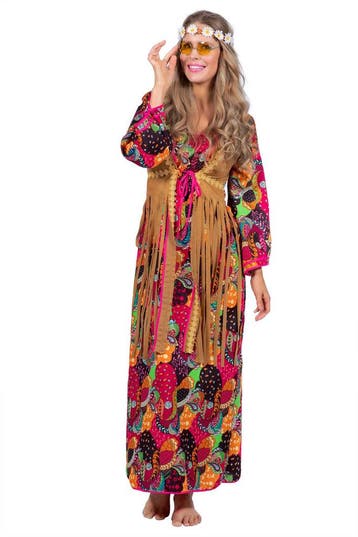 Hippie Jurk Lang Gekleurd, Kleding | Dames, Carnavalskleding en Feestkleding, Verzenden, Nieuw