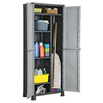 vidaXL Opbergkast 68x39x171,5 cm kunststof, Verzenden, Nieuw