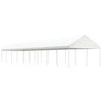 vidaXL Prieel met dak 20,07x4,08x3,22 m polyetheen wit, Verzenden, Nieuw
