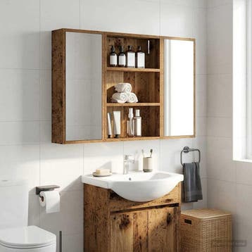 vidaXL Badkamer wandkast Oudhout 40 x 10 x 60,5 cm, Verzenden