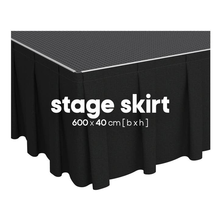 FORTEX Podiumrok geplooid 6m (b) x 40cm (h) StageMolton 320, Muziek en Instrumenten, Licht en Laser, Verzenden