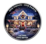 Fiji. 1 Dollar 2022 “Earth – American House Christmas