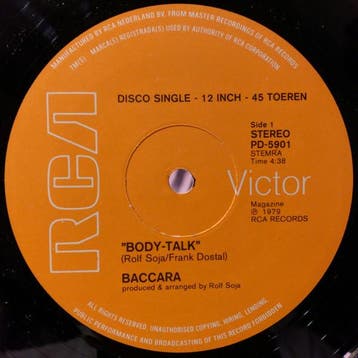 Baccara - Body-Talk, Cd's en Dvd's, Verzenden, Gebruikt