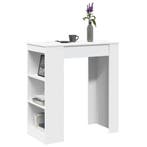 vidaXL Bartafel met rekken 95x47x103,5 cm bewerkt hout wit, Verzenden, Nieuw