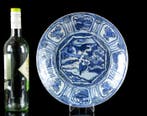 Een grote Chinese blauw-witte Birds Kraakkom, herkomst -