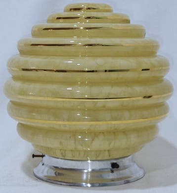 Lampe de table - Verre - Lampe de table Art Déco