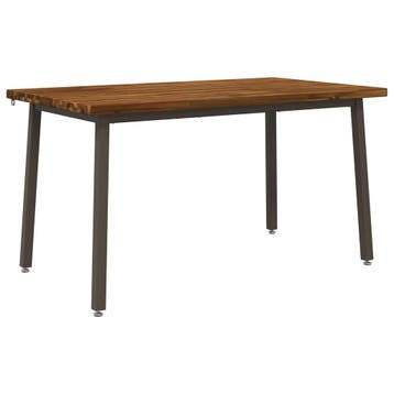 vidaXL 140 x 80 x 75 cm Massief Acacia Hout Natuurlijk en, Huis en Inrichting, Tafels | Eettafels, Verzenden, Nieuw