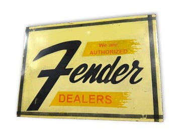 Fender - Authorized Dealer - Emaille plaat - Emaille