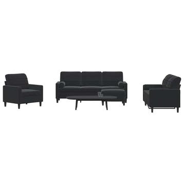 vidaXL 4-delige Loungeset met kussens en bolsters fluweel, Verzenden, Nieuw