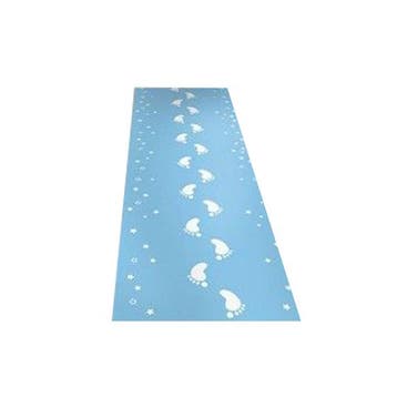 Lichtblauwe Loper Voetje 50cm 2,5m, Hobby en Vrije tijd, Feestartikelen, Verzenden, Nieuw