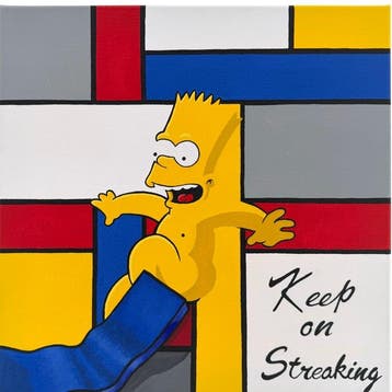 PAAPI (1986) - Bart Simpson - Keep on Streaking x Mondriaan, Antiquités & Art