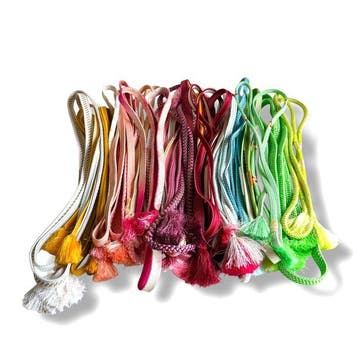 Geselecteerde set van 20 vintage obijime (Kumihimo) - De