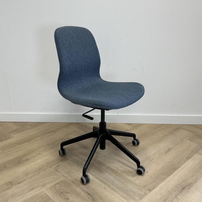 Ikea Langfjall  bureaustoel, blauw - zwart, Huis en Inrichting, Bureaustoelen, Bureaustoel, Zwart, Gebruikt, Ergonomisch