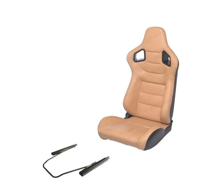 KIT SIÈGE SEMI BAQUET STYLE RS EN CUIR BEIGE, Autos : Pièces & Accessoires, Habitacle & Garnissage, Envoi