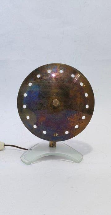 Lampe de table - Verre, Laiton, Antiquités & Art