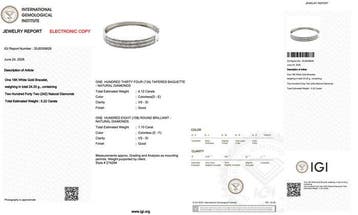 Armband - 18 karaat Witgoud - 5.22ct. tw. Diamant