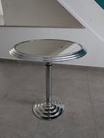 Bijzettafel - Staal, Glas - Bistrotafel, Nieuw