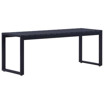 vidaXL Tuinbank 120,5 cm PS-plaat zwart, Tuin en Terras, Verzenden, Nieuw