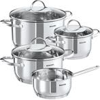tectake Pannenset Bologna roestvrij staal 7-dlg., geschikt v, Verzenden