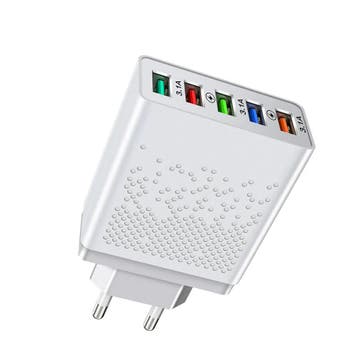 DrPhone HALOXVI 48W 5 USB Poorten Snel Lader – Multi Poort, Telecommunicatie, Verzenden, Nieuw