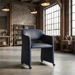 Leren eetkamerstoel Icon - Toledo Marine (blauw), Ophalen of Verzenden, Nieuw, Leer, Bohemian, Eigentijds, Industrieel, Klassiek, Modern, Retro, Romantisch, Scandinavisch, Vintage