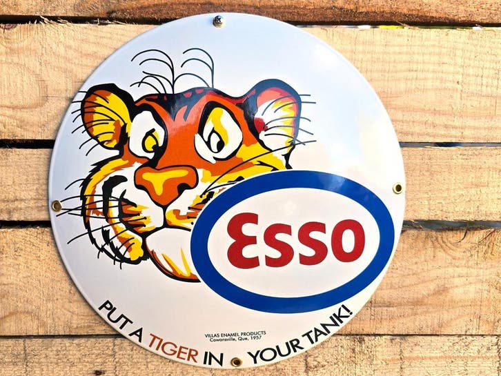 Esso "Put a Tiger in Your Tank!" – Emaille bord, Collections, Marques & Objets publicitaires, Envoi