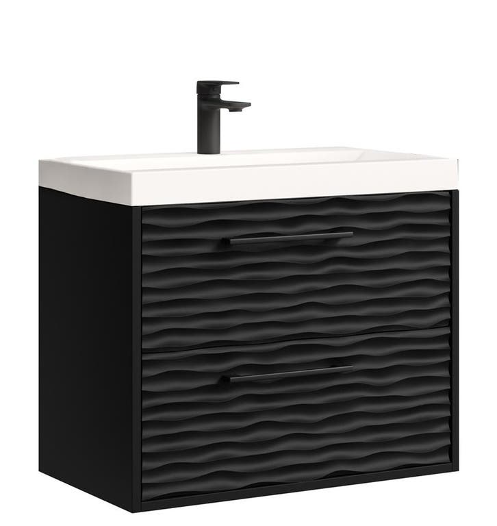 Badkamermeubel Etna 60cm mat zwart Badmeubel met wastafel, Maison & Meubles, Salle de bain | Meubles de Salle de bain, Envoi