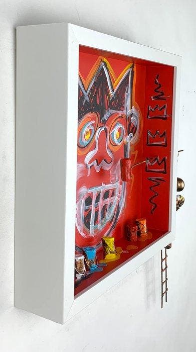 Bernard Saint-Maxent - Red Basquiat, Antiquités & Art, Art | Peinture | Moderne