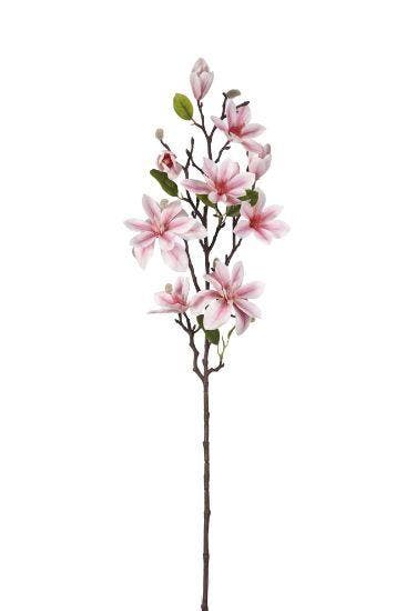Magnolia tak Licht Roze Zijdenbloem 80 cm per stuk, Maison & Meubles, Accessoires pour la Maison | Plantes & Fleurs artificielles