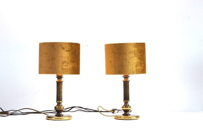 Herda - Lampe de table (2) - Bronze, Maison & Meubles, Maison & Meubles | Autre
